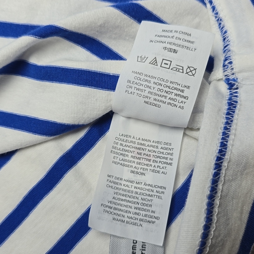 J. Crew Coastal Chic Stripe & Eyelet Tee - Nautical Summer Preppy Aesthetic XXS - Picture 9 of 12